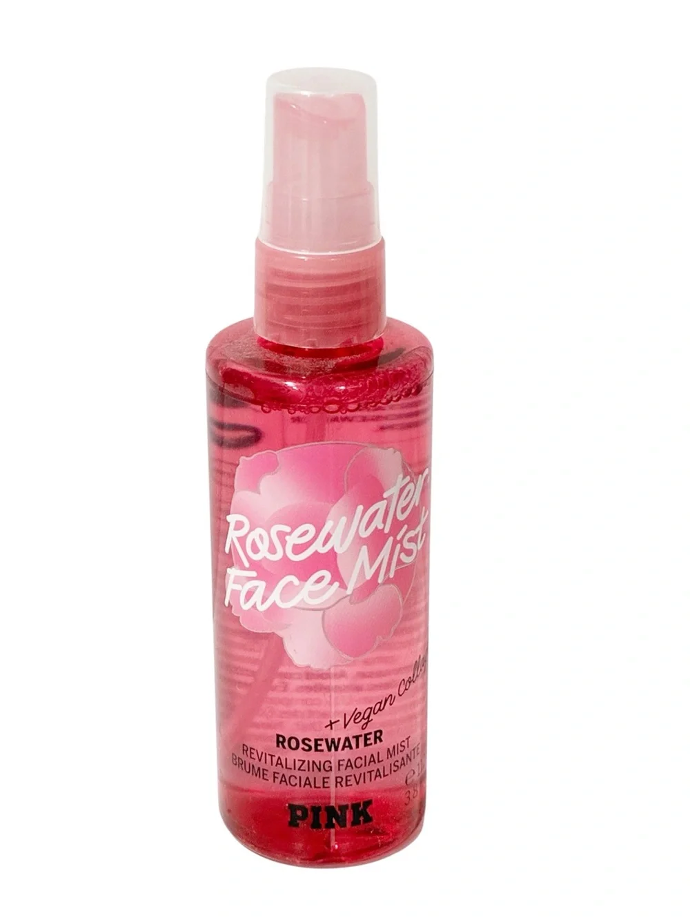 VICTORIAS SECRET PINK ROSEWATER REVITALIZING FACE & BODY MIST 3.8oz NEW